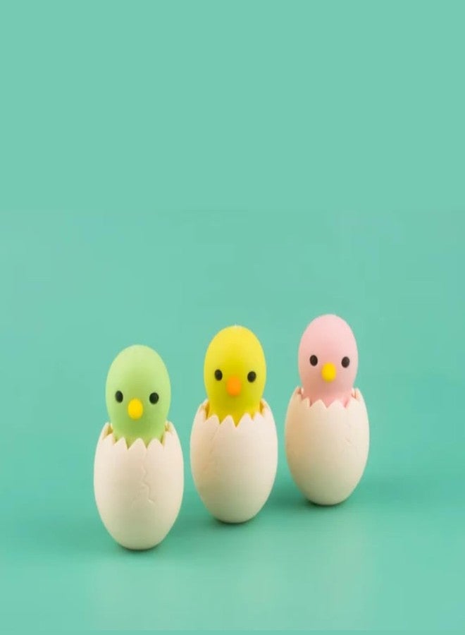 QIPS 3D Erasers for Kids - Set of 36 (Baby Bird with Eggshell) - Image 5